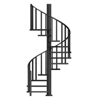 Escalier en colimaçon pour économiser de l'espace à l'intérieur de la maison, structure en acier, escalier rotatif