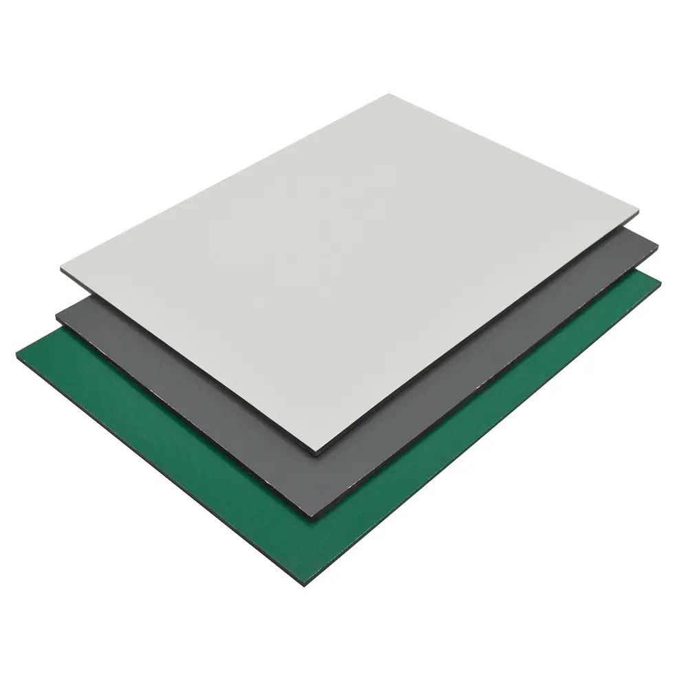 0.3mm alüminyum kalınlığı ACP kompozit Panel beyaz parlak renk 3mm alüminyum