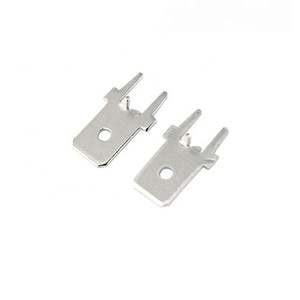 Bornes à languette Faston OEM, plaquées étain, contact électrique, soudure PCB, ressort pour applications automobiles, fabriquées en laiton, aluminium, cuivre - Product Image 1
