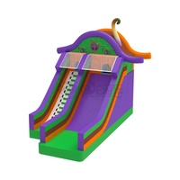 Toboggan gonflable 8x4m avec escalier d'accès et filet de protection, personnalisable OEM, toboggan sec pour enfants, idéal pour la maison et les événements commerciaux