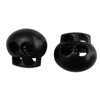 Bouchon de cordon de nez de porc en plastique à double trou Clip à bascule pour bricolage avec fermoir à ressort et serrure à corde pour vêtements et pantalons