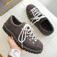 Chaussures décontractées pour hommes 2027 rétro, imperméables, antidérapantes, à lacets avec anneau en D, semelle épaisse à crampons, pour l'extérieur et le travail