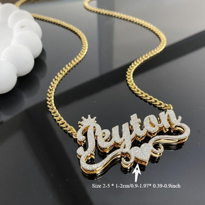 Collana di Moda Trendy per Donna all'Ingrosso, Gioielli Economici con Zirconi Misti e Lettere Personalizzate - Product Image 5