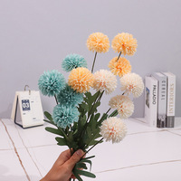 ZhiXia Dandelion buatan empat kepala bola kecil bahan bunga pernikahan buatan tangan tahan lama 3-5 tahun gaya Modern