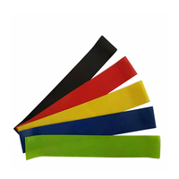 Ensemble de 5 bandes de résistance de voyage élastiques durables en latex pour l'exercice de yoga intérieur et extérieur pour la force de lutte