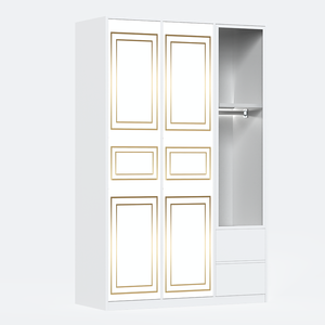 Armoire moderne en métal et acier de couleur personnalisée avec miroir Almirah pour chambre à coucher, salle à manger et salon - Product Image 4