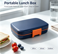 Boîte à lunch bento AIBAO sans BPA, chauffable, compatible micro-ondes et vapeur, 800 ml, compartiments, préparation de repas, plateau hermétique pour aliments pour bébés
