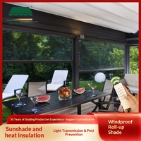 Auvent de balcon extérieur en aluminium standard européen et américain, ouverture manuelle, imperméable, isolation thermique, protection UV, véranda extérieure