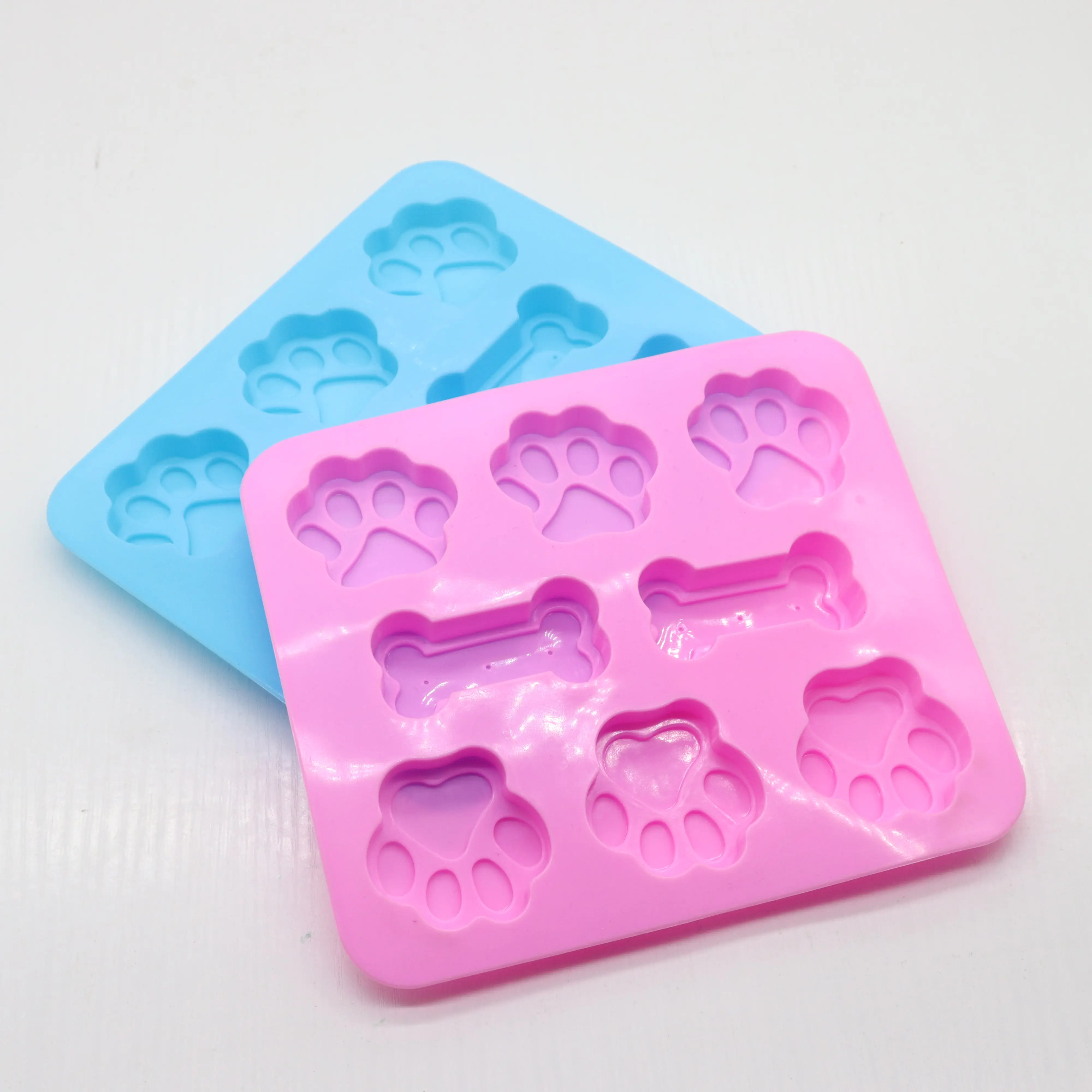 Good price silicone chocolate mold Dog Pet Premium Silicone Bone Shape Baking Mold Dog Paw Silicone Cake mold