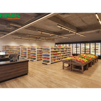 Étagères de présentation de produits frais commerciaux, unité de présentation de fruits et légumes à plusieurs niveaux