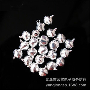 Small Silver Iron Bells <b>For</b> <b>Bracelet</b> Making Round Shape Jewelry Findings Components White K Nickel Color Mixed Gold Silver - Product Image 1