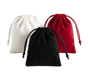 Bolsa de Regalo Reciclable con Cordón de Terciopelo y Franela con Logotipo Personalizado, Marca LIHUIDA, para Navidad, Bodas, Fiestas, Dulces, Joyería - Product Image 3