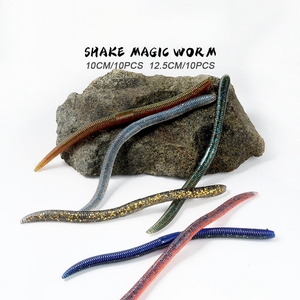 Usine directe 10cm 12cm Super doux en plastique Wacky <span class=keywords><strong>Grub</strong></span> ver appâts de pêche basse leurre de pêche - Product Image 5