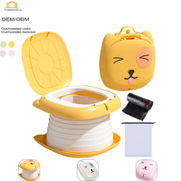 Produits personnalisés pour bébés Mini toilette pliante pour sortir Toilette portable pour enfants Siège d'entraînement en plastique Toilette d'apprentissage du pot pour bébé