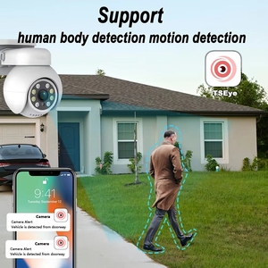 4CH giá rẻ PTZ PoE Máy Ảnh Bộ dụng cụ đầy đủ màu sắc hai cách âm thanh 5MP 360 độ mạng PTZ Camera POE NVR hệ thống - Product Image 5