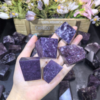 Cristaux naturels roulés en gros, pierres précieuses de Reiki, cristal de Lepidolite de forme libre pour la décoration intérieure