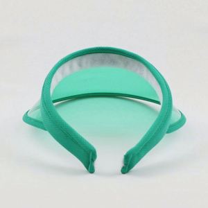 High Quality Transparent PVC Plastic <b>Sunscreen</b> Sunshade Hat UV Protection Head Cap Hair Clip Empty Cap Visor for Riding - Product Image 5