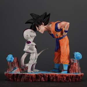 Statue en résine de la scène de combat de Goku contre Freezer de <span class=keywords><strong>Dragon</strong></span> <span class=keywords><strong>Ball</strong></span> avec base en pierre, figurine de collection d'anime, artisanat pour les fans, cadeau - Product Image 2