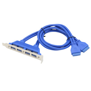Cable de extensión Usb 3,0 de cuatro puertos, adaptador de placa base de 20 pines a Usb, cable de cobre azul para puertos traseros de caja de ordenador - Product Image 1