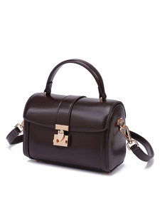 Sac à bandoulière de luxe pour femme en cuir PU rétro avec rabat, deux sangles, étanche et fermeture à cadenas - Product Image 3