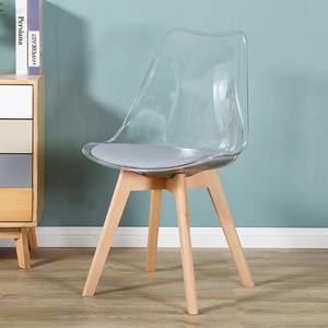 <span class=keywords><strong>Chaise</strong></span> de salle à manger nordique <span class=keywords><strong>en</strong></span> <span class=keywords><strong>bois</strong></span> massif transparent <span class=keywords><strong>avec</strong></span> siège rembourré <span class=keywords><strong>en</strong></span> cuir pour usage <span class=keywords><strong>en</strong></span> restaurant, <span class=keywords><strong>chaise</strong></span> Imus Crystal <span class=keywords><strong>en</strong></span> gros - Product Image 4