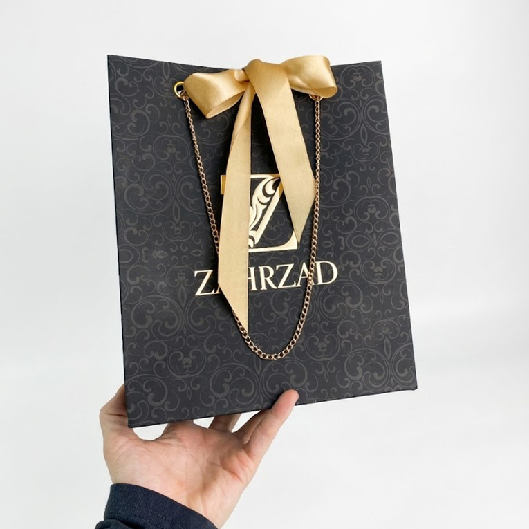 Luxury Dark Grey Gift Bags with