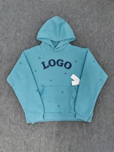 Sudadera Casual de Algodón Puro de 450g, Estilo Hip-Hop, con Estampado de Polvo de Algodón, Estilo Celebridad, Venta <span class=keywords><strong>Directa</strong></span> de Fábrica - Product Image 3