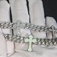 Bracelet chaîne cubaine Hip Hop 8 mm 7,5 pouces en argent sterling 925, entièrement serti de moissanite VVS, passe le test du diamant, bijoux de rappeur