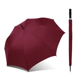 빨간 골프 클럽 우산 제조자 로고를 가진 60 인치 우산은 방풍 상표 골프 우산을 인쇄합니다