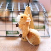 Pendentif en peluche écureuil à grosse queue, adorable et populaire sur internet, breloque de sac de dessin animé, jouet en peluche imprimé en typographie, pour mariage et anniversaire
