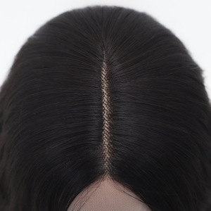 Coiffe en dentelle synthétique longue et <span class=keywords><strong>lisse</strong></span>, non adhésive, la plus vendue, avec <span class=keywords><strong>cheveux</strong></span> naturels et <span class=keywords><strong>coiffure</strong></span> complète - Product Image 4