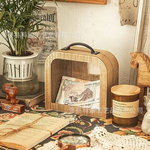 Caja de madera para dinero, caja de almacenamiento de color madera natural para billetes, uso doméstico - Product Image 1