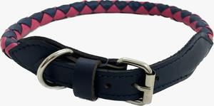 Recién llegado, Collar de perro de cuero de neón negro de lujo, Collar de entrenamiento para mascotas pequeño acolchado suave, patrón sólido de gama alta - Product Image 5