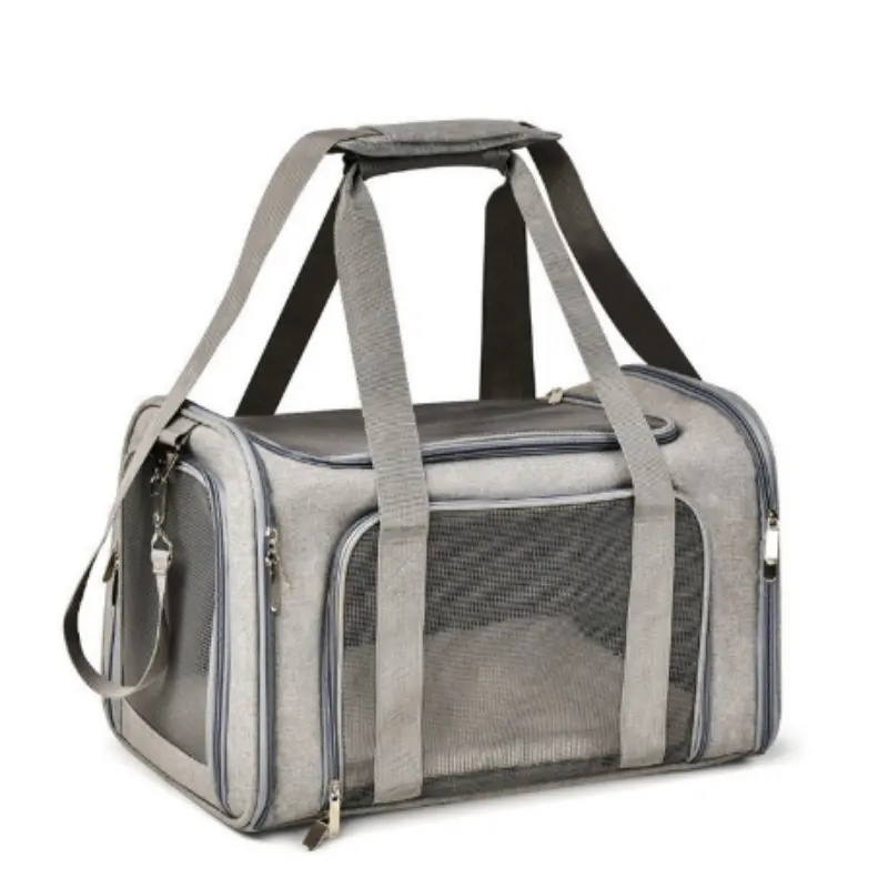 En iyi fiyat havayolu onaylı özel renk Logo katlanabilir taşınabilir yumuşak evcil hayvan taşıyıcı köpek kedi seyahat çantası