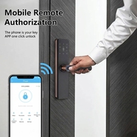Serrure de porte intelligente OEM 5-en-1 de classe C avec Wi-Fi, pour la maison et le bureau, biométrie digitale Tuya TTLock, entrée sans clé, empreinte digitale