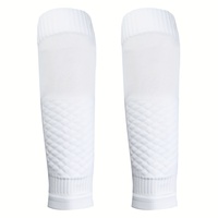 Protège-tibia de football léger et respirant équipement de football chaussettes personnalisées logo manchon de mollet en nylon respirant pour le football