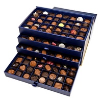 Boîte rigide écologique haut de gamme avec un design de tiroir à trois couches recyclable, gaufrage, fermeture magnétique pour bonbons et chocolats