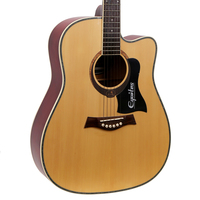 Guitare acoustique 6 cordes 41 pouces, guitare acoustique en bois d'épicéa massif, guitare acoustique avec protection de sélection, EQ accepté