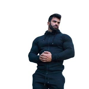 Hot Sale custom logo full zip Breathable Men Fitted Gym Training Tracksuit - Product Image 5