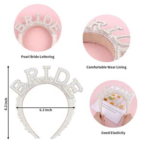 Meilleures ventes : Ensemble 3 pièces pour mariée et enterrement de vie de jeune fille (EVJF) - Serre-tête, Voile à bretelles orné de perles et strass, Écharpe de fête EVJF, Couronne de mariée - Product Image 6