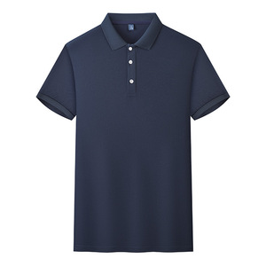 Polo Shirt Solid Color Short Sleeve Moisture Wicking Polyester Daily Wear - Product Image 1