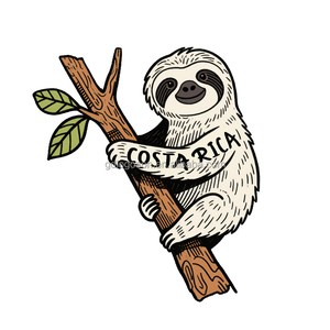 Imán de nevera de metal con diseño de Perezoso de <span class=keywords><strong>Costa</strong></span> Rica, Palmera <span class=keywords><strong>Tropical</strong></span> y Bebida de Coco - Product Image 3