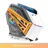 Soul Battleship Alien Mid Tower ATX Gaming Computer Case avec panneau latéral transparent et 240 refroidissement par eau