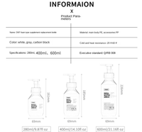 Distributeur de savon 280ml bouteille de pompe à mousse carrée bouteilles de pompe à mousse carrée HDPE 400ml 600ml bouteille de nettoyant pour le visage
