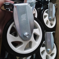 Makita — roulette de frein de roue pivotante et creuse, tige filetée WBD, en polyuréthane