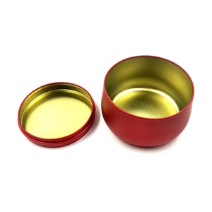 Customized Logo Decorative 4 oz Eco-Friendly Food Grade <b>Metal</b> Candle Tins Jars <b>Box</b> Making Small Cover White Red Black for Sugar - Product Image 3