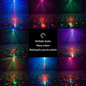 Đầy Màu sắc chùm ánh sáng 60 mô hình Red & Green Laser Chiếu Đảng Disco bóng ánh sáng sân khấu cho Đảng trang trí - Product Image 2