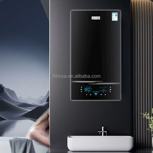 Chaudière à condensation en verre trempé noir 36KW <span class=keywords><strong>Combi</strong></span> a complété un ensemble d'appareil ménager installé au mur - Product Image 3