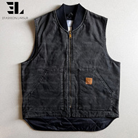 Gilet de travail en toile de canard épaisse LARSUR, fabriqué sur mesure, avec doublure matelassée, sans manches, pour les travailleurs, la chasse, veste en toile pour hommes