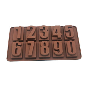 Silicone Number <b>Mold</b> 0-9 Chocolate <b>Mold</b> For Cake Decorations Baking Tools 20.3x11.1x1.9cm Dishwasher Safe - Product Image 2